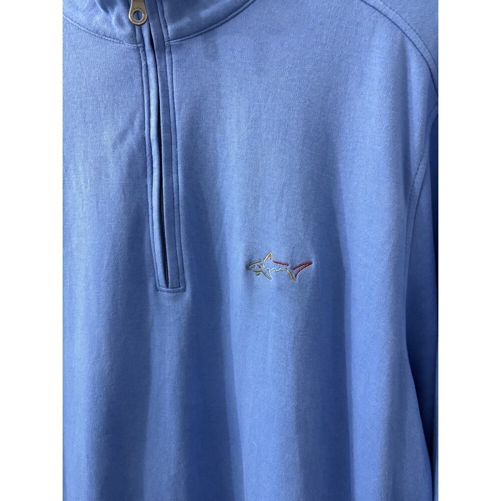 Greg Norman Pullover Sweatshirt Mens M Blue Long Sleeve 1/4 Zip - Picture 10 of 12